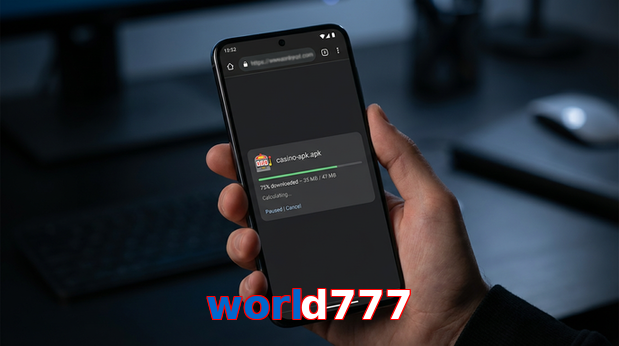 Main screen of World777 apk page for PK players