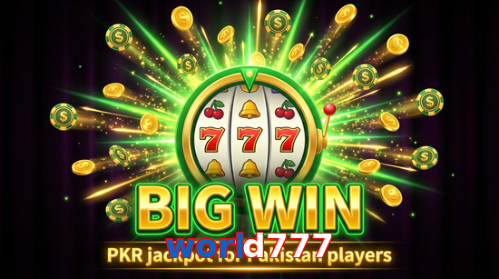 Big win animation on World777 slot game